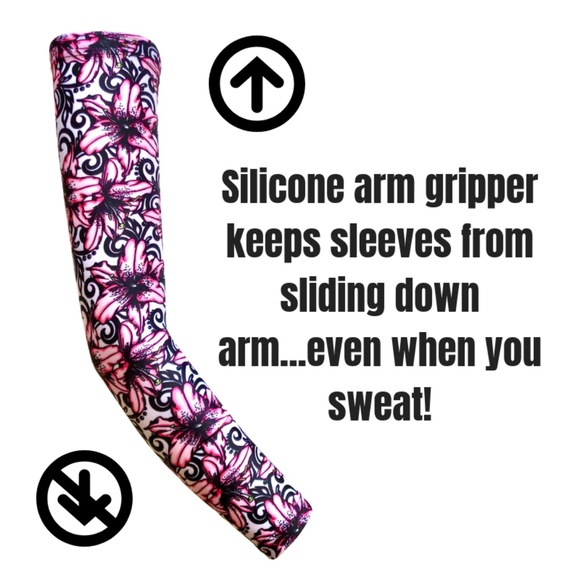 Lilly Print Arm Sleeves / Arm Warmers /Sun Sleeves - Picture 6 of 9